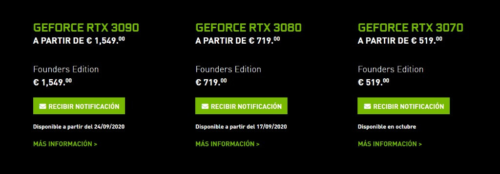 Nvidia - Geforce RTX 3080 - Geforce RTX 3090 - Geforce RTX 3070
