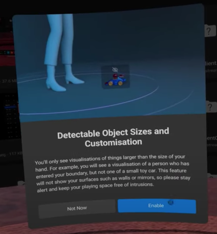 Detección de intrusos Oculus Quest