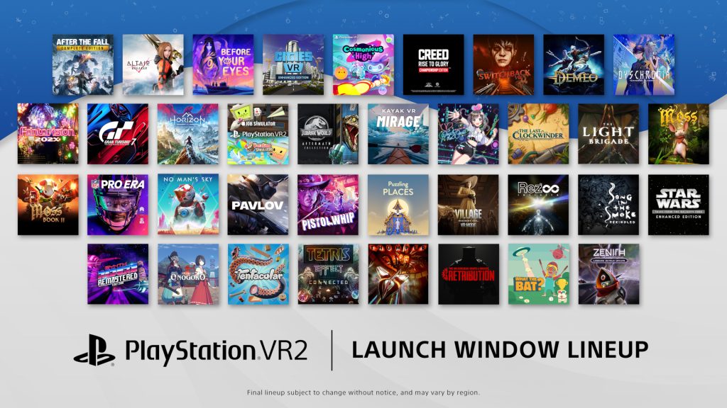 PS VR2 Launch Line-Up